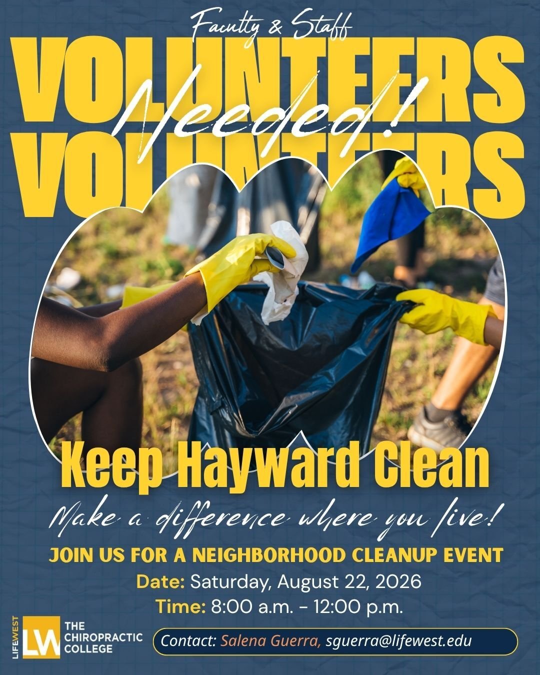 Blue and Yellow Bold Volunteers Needed Instagram Post