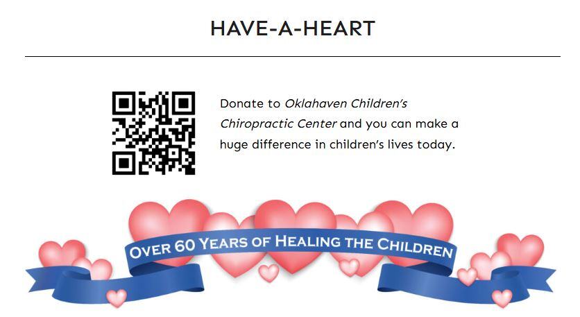 Oklahaven Have-A-Heart fundraiser QR code to donate